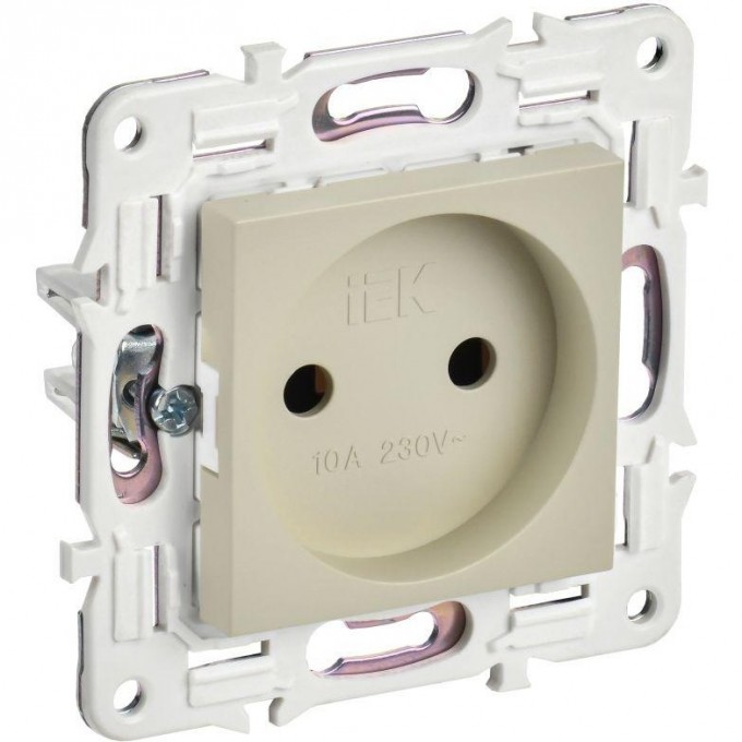 Розетка IEK SKANDY SK-R02B 10А без заземления/без шторок, бежевый SK-R10-10-K10 Розетка IEK SKANDY SK-R02B 10А без заземления/без шторок, бежевый SK-R10-10-K10