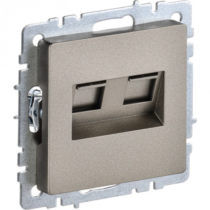Розетка компьютерная двойная IEK BRITE RJ45 кат.5E РК10-2-БрШ шампань BR-K20-1-K37 Розетка компьютерная двойная IEK BRITE RJ45 кат.5E РК10-2-БрШ шампань BR-K20-1-K37