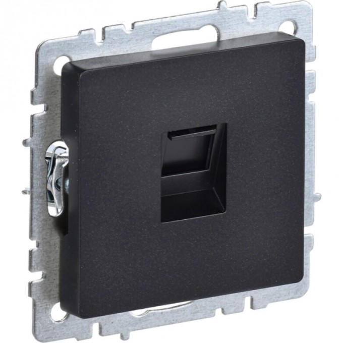 Розетка компьютерная IEK BRITE RJ45 кат.5E РК10-БрЧ черный - BR-K10-1-K02 Розетка компьютерная IEK BRITE RJ45 кат.5E РК10-БрЧ черный - BR-K10-1-K02