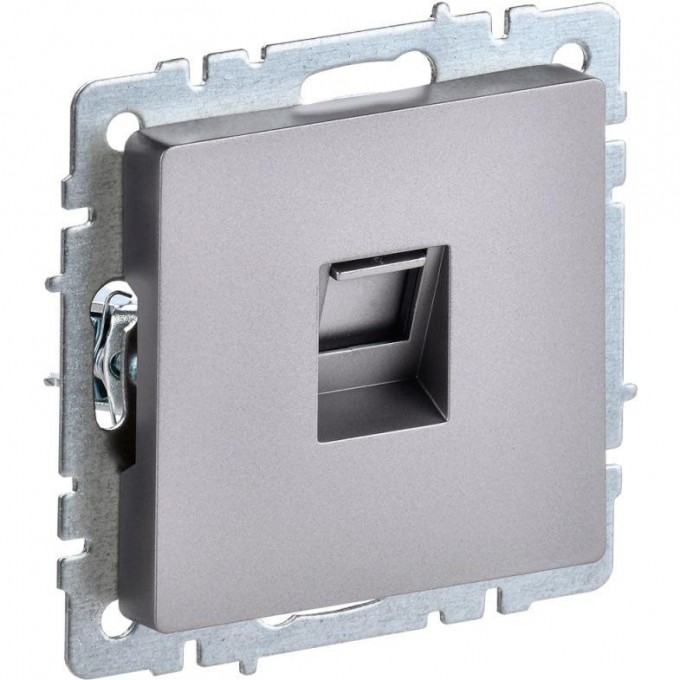 Розетка компьютерная СП RJ45 кат.6 IEK BRITE РК11-БрС сталь 6 BR-K10-2-K4 Розетка компьютерная СП RJ45 кат.6 IEK BRITE РК11-БрС сталь 6 BR-K10-2-K4