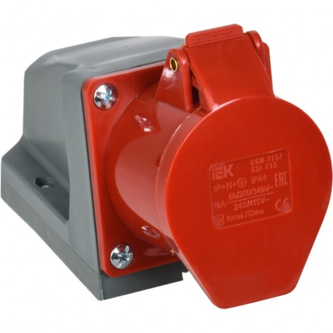 Розетка стационарная IEK CCИ-115 3Р+РЕ+N 16А 380-415В IP44 - PSR12-016-5 Розетка стационарная IEK CCИ-115 3Р+РЕ+N 16А 380-415В IP44 - PSR12-016-5