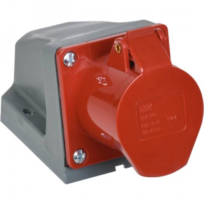 Розетка стационарная IEK ССИ-114 3Р+РЕ 16А 380-415В IP44 - PSR12-016-4 Розетка стационарная IEK ССИ-114 3Р+РЕ 16А 380-415В IP44 - PSR12-016-4