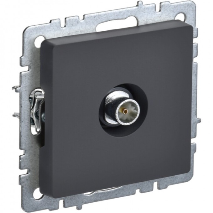 Розетка TV оконечная IEK BRITE РТВ11-0-БрГ графит - BR-A10-O-K53 Розетка TV оконечная IEK BRITE РТВ11-0-БрГ графит - BR-A10-O-K53