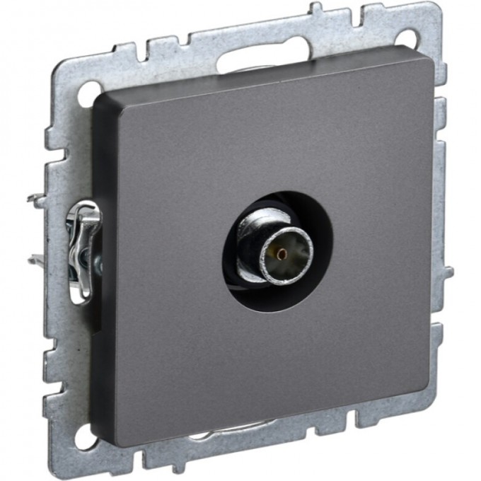 Розетка TV оконечная IEK BRITE РТВ11-0-БрС сталь - BR-A10-O-K46 Розетка TV оконечная IEK BRITE РТВ11-0-БрС сталь - BR-A10-O-K46