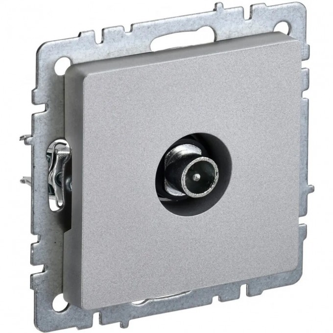 Розетка TV проходная IEK BRITE РТВ10-0-БрА алюминий - BR-A10-P-K47 Розетка TV проходная IEK BRITE РТВ10-0-БрА алюминий - BR-A10-P-K47
