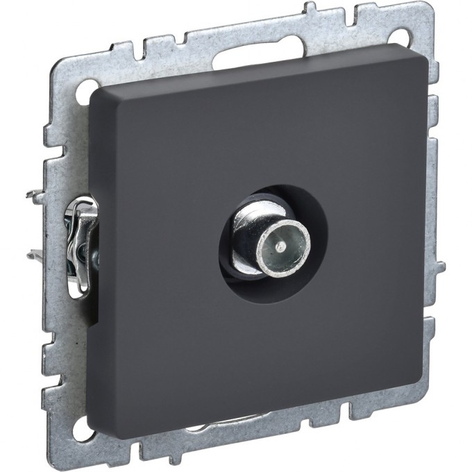 Розетка TV проходная IEK BRITE РТВ10-0-БрГ графит - BR-A10-P-K53 Розетка TV проходная IEK BRITE РТВ10-0-БрГ графит - BR-A10-P-K53
