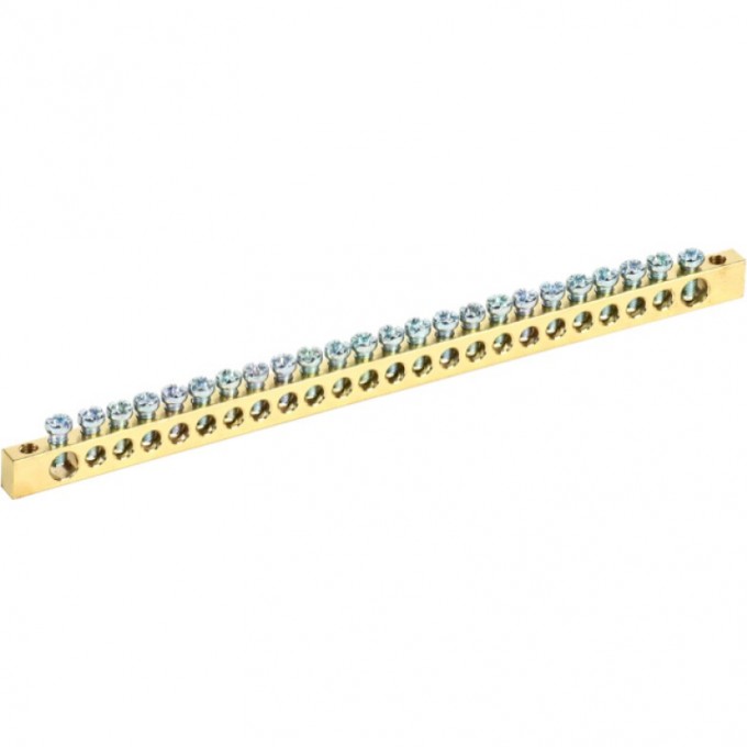 Шина PEN "земля-ноль" IEK 6х9мм 24/2 (24групп/крепеж по краям) - YNN11-24-100 Шина PEN "земля-ноль" IEK 6х9мм 24/2 (24групп/крепеж по краям) - YNN11-24-100