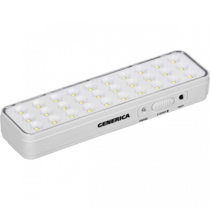 Светильник аккумуляторный GENERICA ДБА 1030 непостоянного действия 30LED 5ч 3Вт LDBA0-1030-5-01-K01-G Светильник аккумуляторный GENERICA ДБА 1030 непостоянного действия 30LED 5ч 3Вт LDBA0-1030-5-01-K01-G