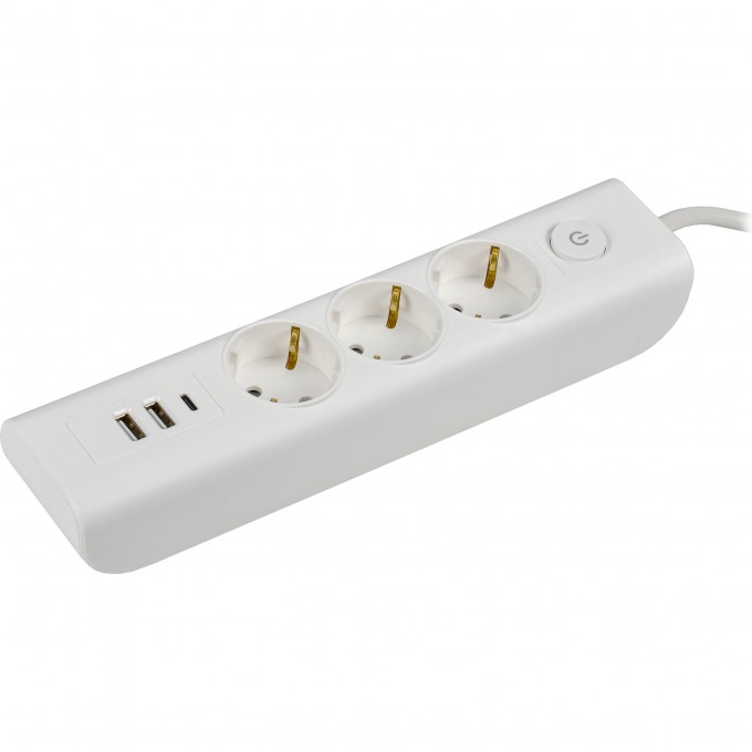 Удлинитель IEK MODERN У03В 3 розетки с заземляющим контактом + USBх3 2м 3х1мм2 16А/250В белый WYP12-16-03-02-ZKU-K01 Удлинитель IEK MODERN У03В 3 розетки с заземляющим контактом + USBх3 2м 3х1мм2 16А/250В белый WYP12-16-03-02-ZKU-K01