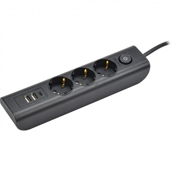 Удлинитель IEK MODERN У03В 3 розетки с заземляющим контактом + USBх3 2м 3х1мм2 16А/250В черный WYP12-16-03-02-ZKU-K02 Удлинитель IEK MODERN У03В 3 розетки с заземляющим контактом + USBх3 2м 3х1мм2 16А/250В черный WYP12-16-03-02-ZKU-K02