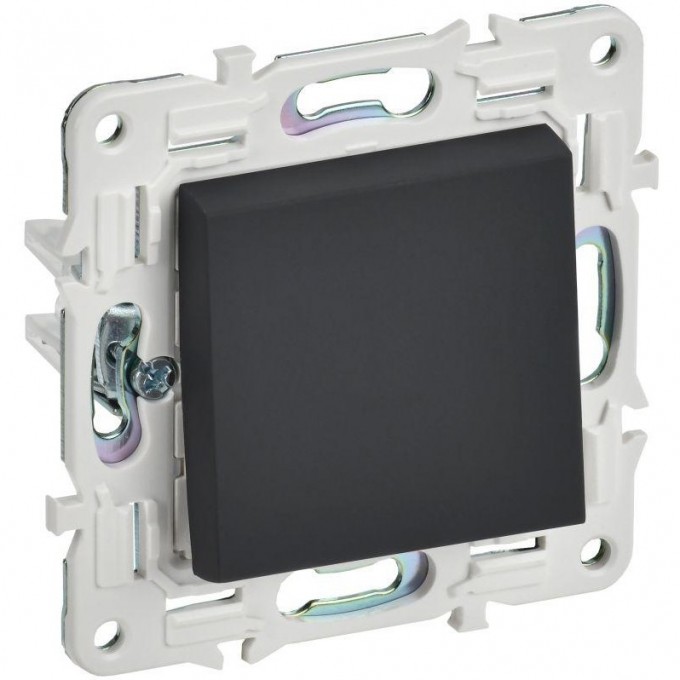 Выключатель 1-клавишный IEK SKANDY 10А SK-V01G графит SK-V10-0-10-K53