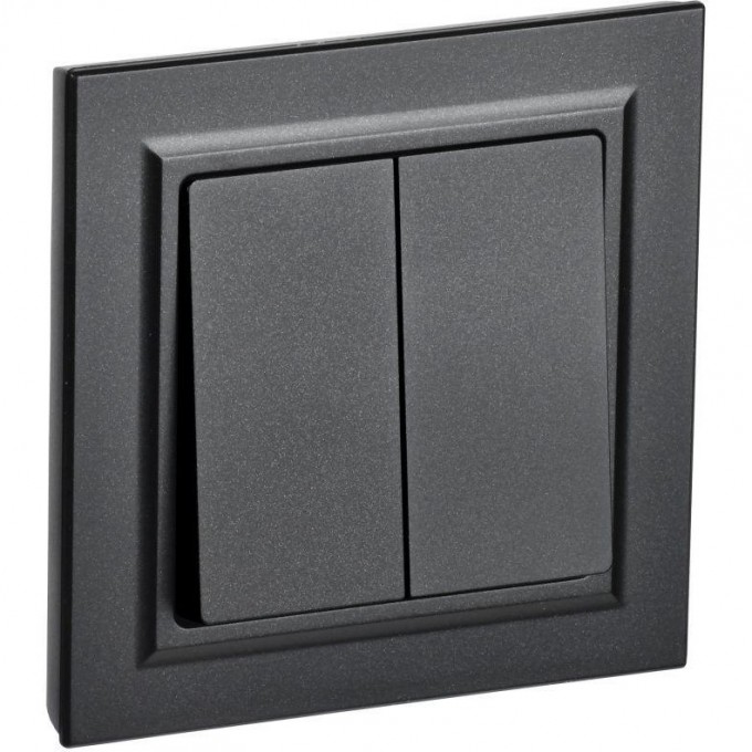 Выключатель 2-кл. IEK BRITE ВСР10-2-0-БрЧ 10А в сборе черный 2-F BR-V20-0-10-K0 Выключатель 2-кл. IEK BRITE ВСР10-2-0-БрЧ 10А в сборе черный 2-F BR-V20-0-10-K0