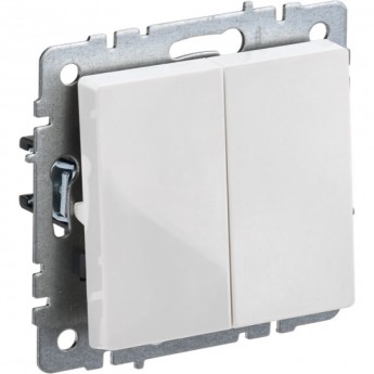 Выключатель 2-клавишный проходной IEK BRITE 10А ВС10-2-6-БрБ белый - BR-V22-0-10-K01 Выключатель 2-клавишный проходной IEK BRITE 10А ВС10-2-6-БрБ белый - BR-V22-0-10-K01