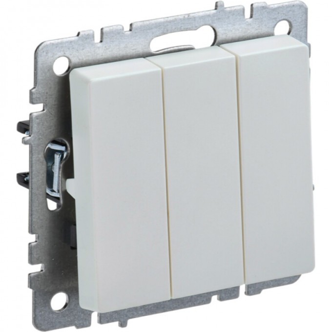 Выключатель 3-клавишный IEK BRITE 10А ВС10-3-0-БрЖ жемчуг - BR-V30-0-10-K36 Выключатель 3-клавишный IEK BRITE 10А ВС10-3-0-БрЖ жемчуг - BR-V30-0-10-K36