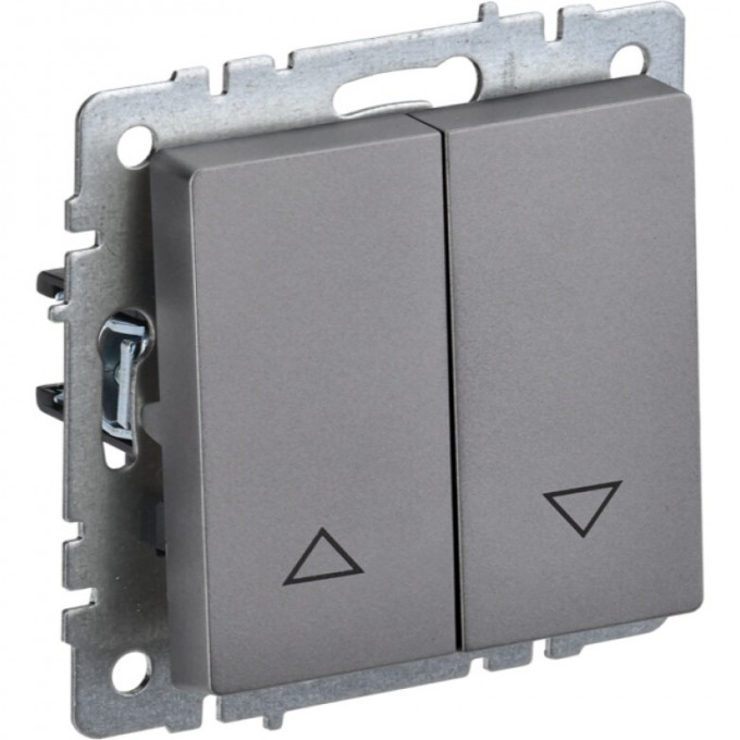 Выключатель жалюзи 10А IEK BRITE ВС10-1-5-БрС сталь - BR-V15-0-10-K46 Выключатель жалюзи 10А IEK BRITE ВС10-1-5-БрС сталь - BR-V15-0-10-K46