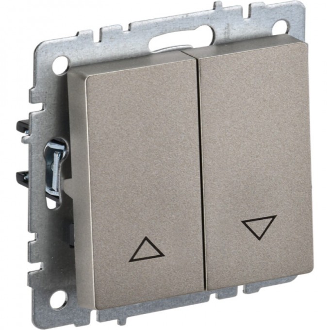 Выключатель жалюзи 10А IEK BRITE ВС10-1-5-БрШ шампань - BR-V15-0-10-K37 Выключатель жалюзи 10А IEK BRITE ВС10-1-5-БрШ шампань - BR-V15-0-10-K37