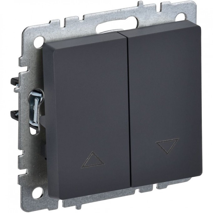 Выключатель жалюзи IEK BRITE 10А ВС10-1-5-БрГ графит BR-V15-0-10-K53 Выключатель жалюзи IEK BRITE 10А ВС10-1-5-БрГ графит BR-V15-0-10-K53