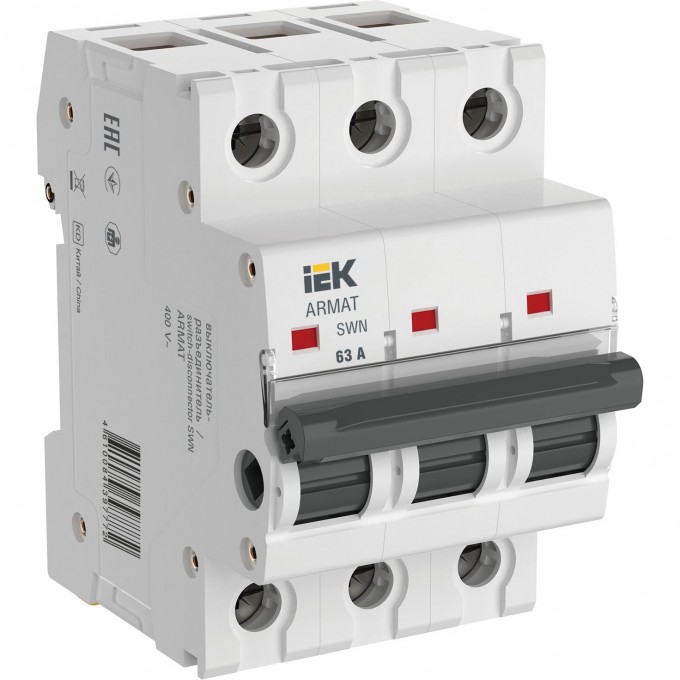 Выключатель нагрузки IEK ARMAT SWN 3P 63А AR-SWN-3-063 Выключатель нагрузки IEK ARMAT SWN 3P 63А AR-SWN-3-063