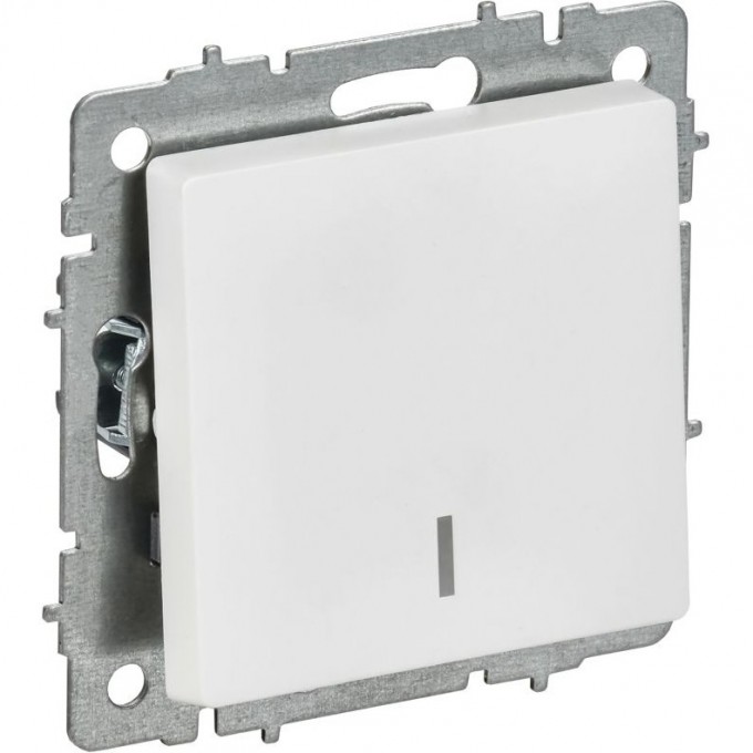 Выключатель проходной 1-клавишный IEK СП BRITE ВС10-1-7-БрАБ 10А белый BR-V12-1-10-K91